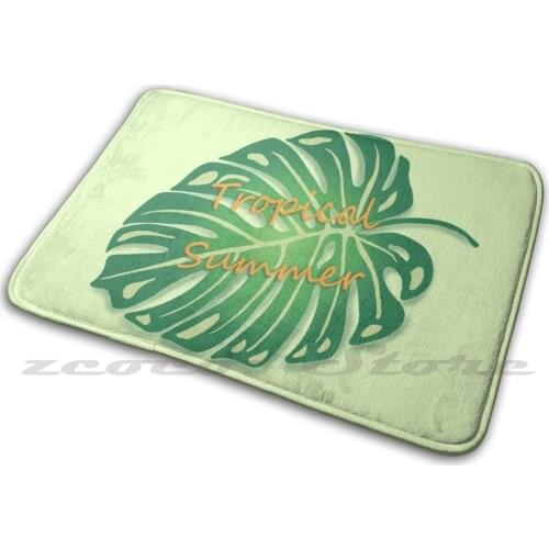 Tropical Summer Soft Mat Doorway Non-Slip Water Uptake Carpet Banana Tropical Summer Sunlight