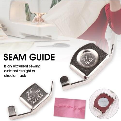 2Pcs Universal Magnetic Seam Guide Press Feet for Sewing Machines Foot Parts Industrial Home Tool DIY Crafts Accessories 2 Sizes