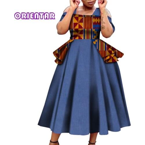 Plus Size Women African Clothes African Dress Fashion Ball Gown Maxi Ankara Dress Robe Africaine Africain Femme Vestidos WY7840