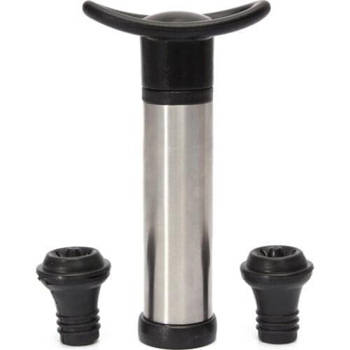 1Set New Vacuum Pump Wine Saver Wine Bottle Sealers Drink Preserver with 2 Stoppers Corks
