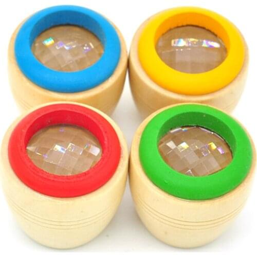1pcs Wooden Educational Bee Eye Kaleidoscope Baby Kid Children Learning Puzzle Toy