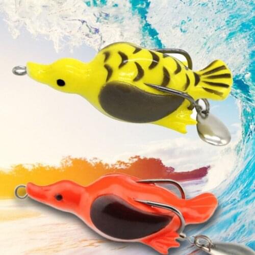 1PCS Fishing Lure Artificial Bait 50mm 65mm Sinking Duck Lure Soft Baits Fishing Wobblers Frog Lure New