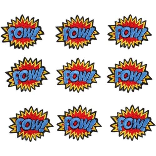 10pcs DIY Clothes Patches Iron On Pow Stickers Embroidery Jeans Backpack Sweater Dress Shirts Coats Bags Appliques Badge