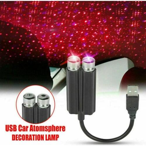 Car Roof Star Night Light 2 in 1 USB Star Lights Romantic Projector Night Light Portable Atmosphere Night Lamp