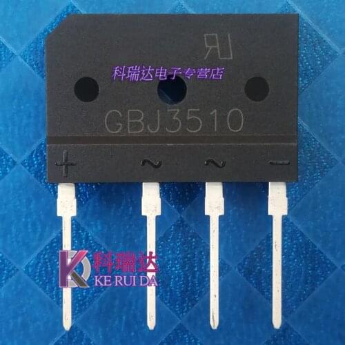 20PCS KBJ3510 DIP-4 3510 DIP4 Rectifier Bridge Flat Bridge 35A 1000V Induction Cooker Rectifier Bridge New and original