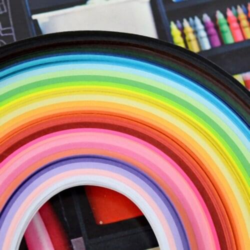 260pcs Rainbow Paper Quilling Strips Set Flower Gift Paper For Handmade Paper Decoration Craft DIY Quilling Tools 3mm 39cm NEW