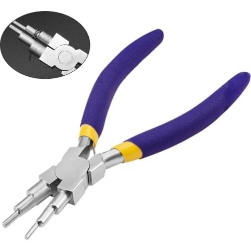 6 in 1 Wire Wrapper Looping Forming Plier DIY Jewelry Tool Carbon Steel Round Nose Pliers for Jewelry DIY Making