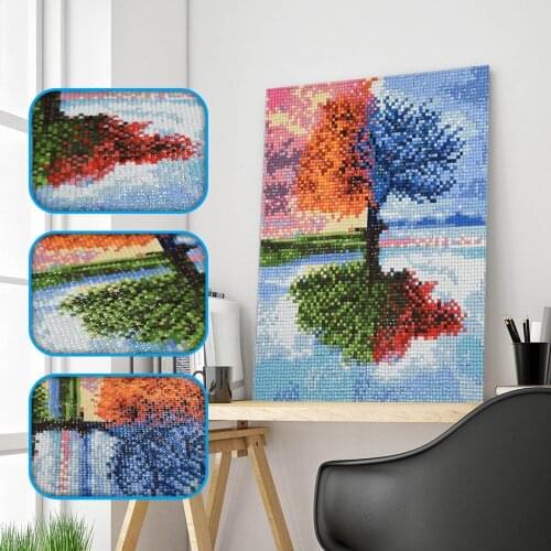 Full Square Drill 5D DIY Diamond Painting "Four Seasons Tree" Embroidery Cross Stitch Rhinestone Painting Decoration Gift