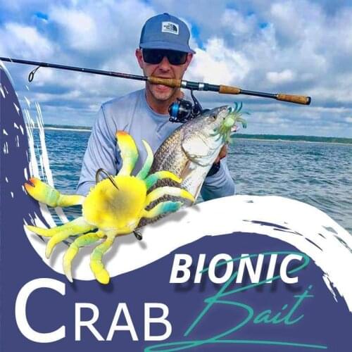 Bionic Crab Bait Artificial Fishing Bionic Crab Lure Bait 3D Simulation Sea Fishing Shrimp Lure Soft Fish Bait