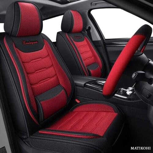 MATIKOHI flax car seat covers For audi a6 4f a4 a3 a5 q3 q5 q2 lada xray mitsubishi pajero skoda octavia nissan leaf seat cover