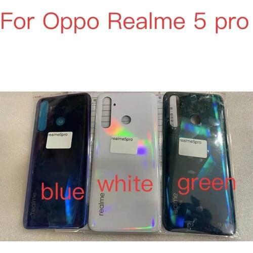 10PCS For Oppo Realme 5 Pro Realme5pro Back Battery Cover Housing Rear Back Cover Housing Case Repair Parts