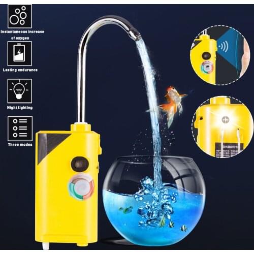 Electric Automatic Portable Fishing Water Pump Water Dispenser Night lighting Automatic Bubbles Pumping Outdoor Fishing Tools