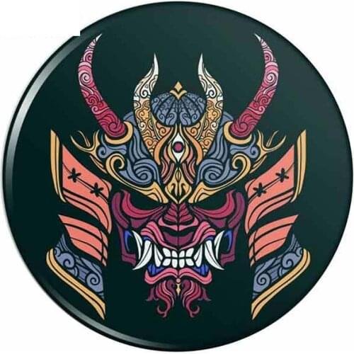 Personality Samurai Warrior Mask Motorcycle Car Stickers Auto Refrigerator Decal Decoration Car Accessories Apply To Car Window