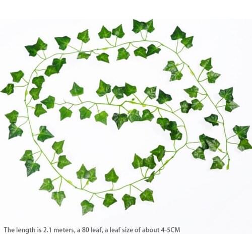 Home Decor Artificial Wall Hanging Plants Simulation Ivy Leaves Grape Vine Fake Green Leaves For Home Party Fake Plants