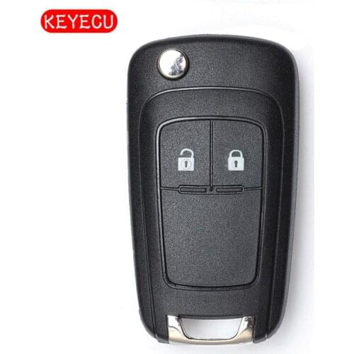 Keyecu Uncut Remote Key Fob 2/3 Button 433Mhz/315MHz ID46 for Opel Vauxhall Insignia Astra 2009-2014 HU100