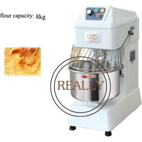 Commercial large-capacity stainless steel 8kgs output dough mixer with two-speed stirring and flour mixing machine