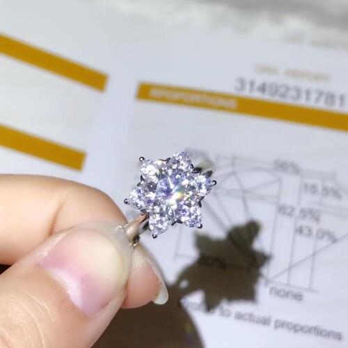 Moissanite, 925 Silver fashion design, strong fire color,diamond, high hardness 2ct stone