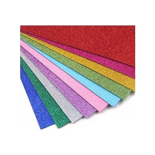 Mylb 30cmx20cm patchwork printed leather glitter eva fabric for synthetic leather for Sewing