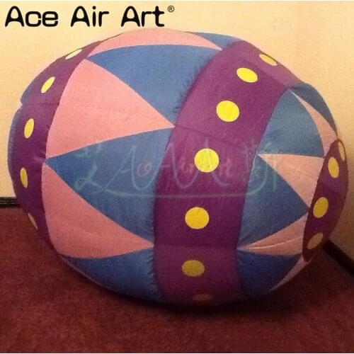 Inflatable Easter Decoration Colorful Oval Easter Egg Model for Advertisements