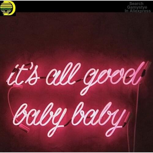 Neon Sign Neon lighting All Good Baby Home Lamps Trust Enjoy Journey Bedroom Neon Light Wall Sign Glass Neon Lamp Bedroom Lights