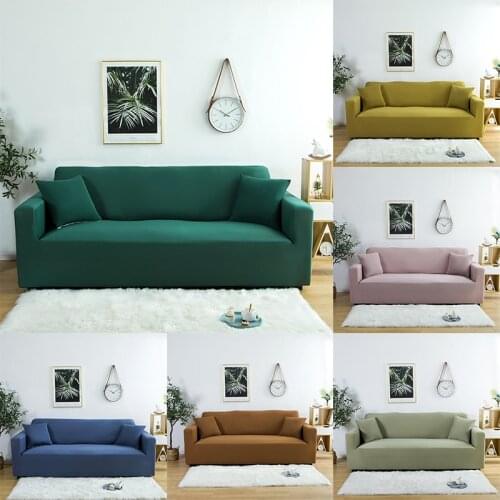 Solid Color Sofa Cover Slipcovers Stretchs Sofa Covers for Living Room Elastic Couch Chair Cover Sofa Towel 1-4-seater