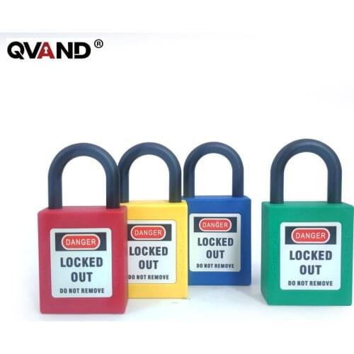 QVAND 25mm Nylon Plastic Shackle Safety Padlock Pad Lock Out