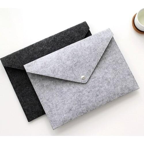 Simple Solid A4 Big Capacity Document Bag Business Briefcase File Folders Chemical Felt Filing Products Student Gifts