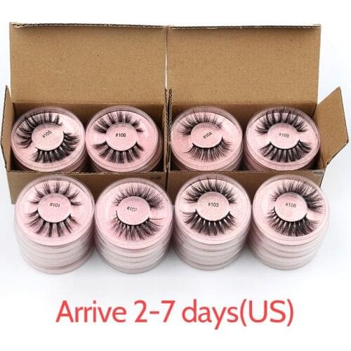 Wholesale lashes 4/50/100 pcs eyelashes bulk 3D mink lashes Natural False Eyelashes Wispy Lashes Long faux cils Bulk Lash