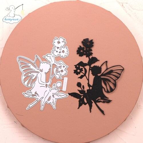 Bunnymoon 2020 New Arrival Rose woman 3D Gift Stitched DIY Scrapbooking Stamps Craft Embossing Die Cut Making Stencil Template