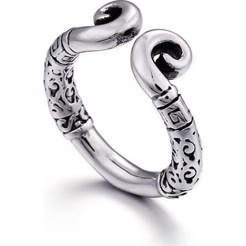 Magic Spell Ring Retro Titanium Steel Couples Ring Tight hoop ring jewelry Valentines Day gifts