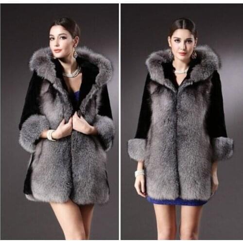 S-3XL Mink Coats Women 2021 Winter Top Fashion Pink FAUX Fur Coat Elegant Thick Warm Outerwear Fake Fur Woman Jacket
