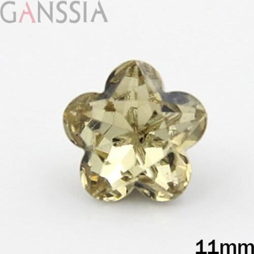 10pcs/lot Size:11mm High grade Beige imitation gemstone buttons Sewing buttons for shirt Crystal buttons for garments(SS-122-6)