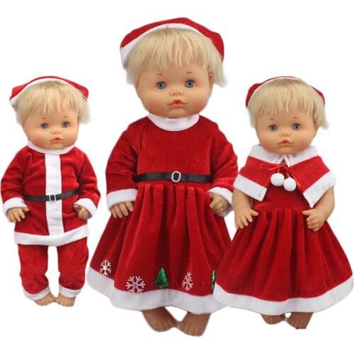 2020 Lovely red Christmas suit Fit 42 cm Nenuco Doll 17 Inch Nenuco y su Hermanita Doll Accessories