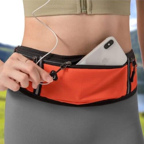 2021 New Reflective Running Waist Pouch Belt Outdoor Portable Gym sports Bag Pack Women fitness Cycling Mobile Phone Waterproof