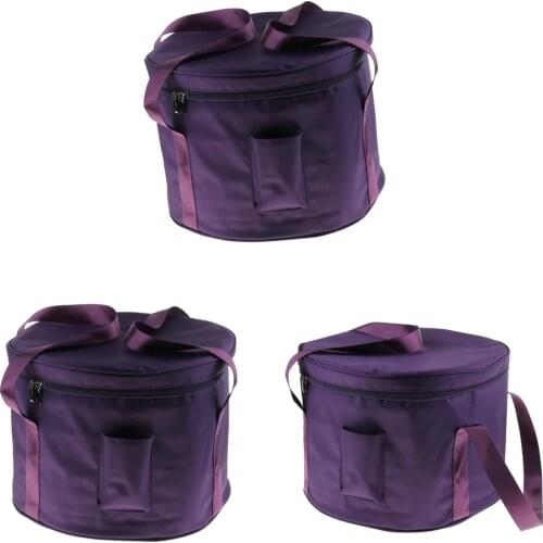 3x Padded Carry Case Bag Oxford Cloth Carrier for 14inch Crystal Singing Bowl Replacement Parts