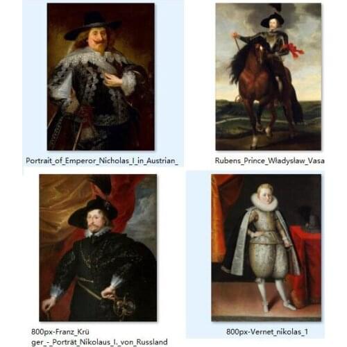4pcs -GOOD ART -wholesale price-Tsar of Russia Ladislaus IV Vasa King of Poland Grand Duke of Lithuania portrait print painting