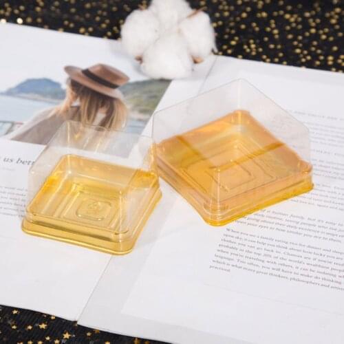 50pcs 63/100g Square Moon Cake Trays Mooncake Package Box Container Holder Mid-autumn Festival Gift