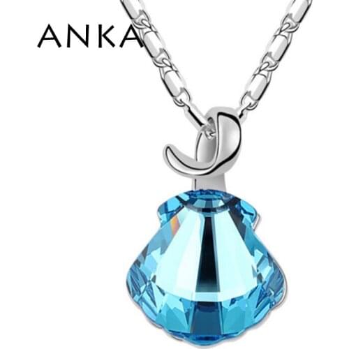 ANKA New Top Fashion Free Shipping Princess Wedding Jewelry Necklace Crystals from Austria Beauty Shape Pendant #93094