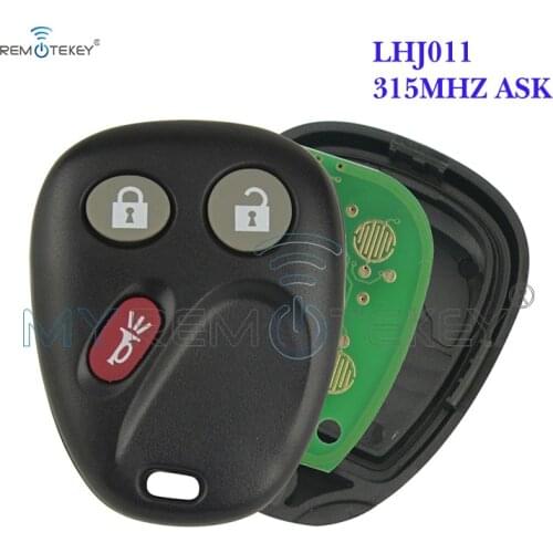 Remtekey Remote key fob for GM GMC Hummer H2 Chevrolet Avalanche Cadillac Escalade 3 button 315mhz LHJ011 2003 2004 2005 2006