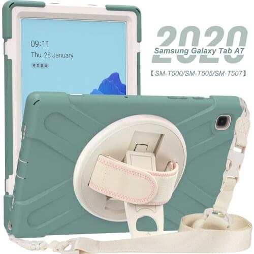 Cases For Samsung Galaxy Tab A7 2020 10.4 SM-T500 T505 Case Cover Funda Heavy duty shockproof Tablet Protect Shell+Straps+Pen