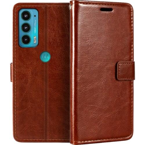 Case For Motorola Moto Edge 20 Wallet Premium PU Leather Magnetic Flip Case Cover With Card Holder And Kickstand