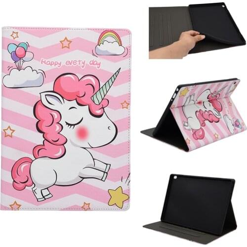 Lovely Unicorn Case For Lenovo Tab M10 TB-X505F TB-X505L TB-X505X TB-X605F/L 10.1" PU leather Soft TPU Flip Stand Cover