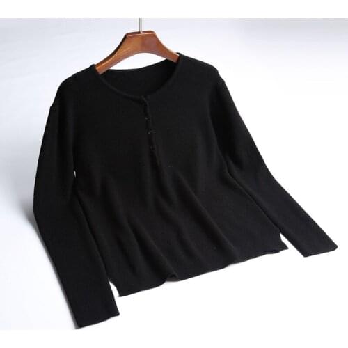 European American New Style Autumn Solid Color Buttoned Slim Bottoming Shirt Fashion Trend Wild Lady Long-sleeved Pullover Top