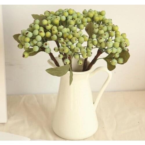 Artificial Green Berry Foam Type Home Decoration Small Fake Flowers Fruit Branches Fake Plant Living Room Garden Decoration