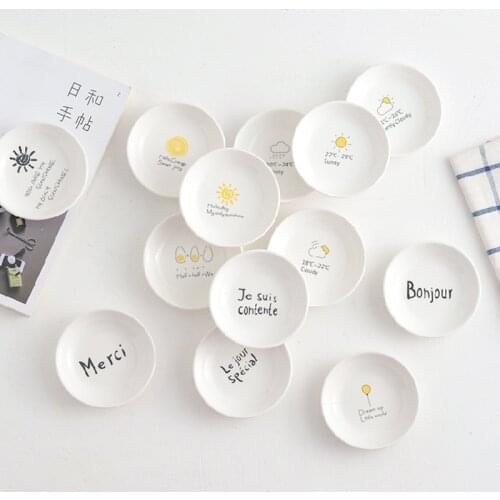 Creative Ceramic Household Seasoning Dish Cartoon Flamingo Small Соусные лодки Childrens Plat De Sauce Soy Sauce Dish