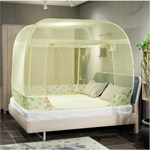 Summer three-door Folding Mesh Insect Bed Mongolian Yurt folded Mosquito Net King/Queen Size Bedding Canopy Curtain Dome Tent