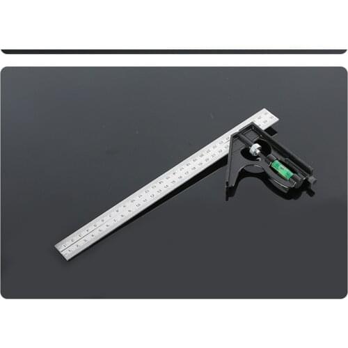 300mm(12'') Right Angle Ruler Adjustable Engineer Combination Try Square Set Horizontal Ruler Angle for Woodworking Tools