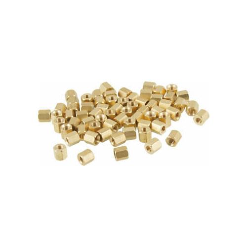 M3X5mm Hexagonal Female Screw PCB Standoff Spacer Ordinary Brass 100pcs