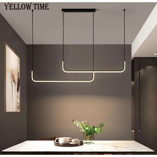 Minimalist LED Pendant Light Modern Home Hanging Lamp For Living room Dining room Kitchen Gold&Black Pendant Lamp Bar Luminaires