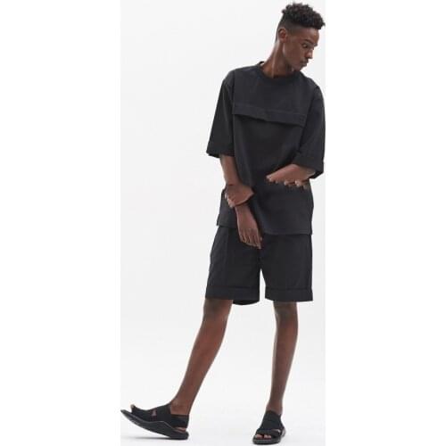 Mens clothing Hair Stylist slim Night Club Street hiphop Loose Costume T-shirt plus size costumes